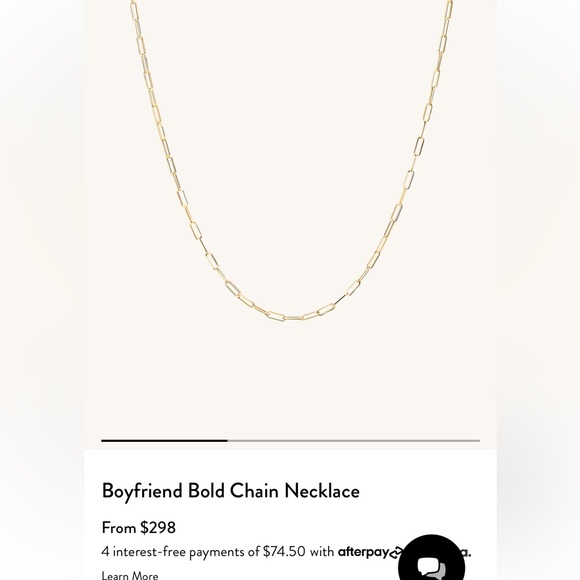 Mejuri Boyfriend Chain 18” New with Box 14K Gold - Picture 2 of 5